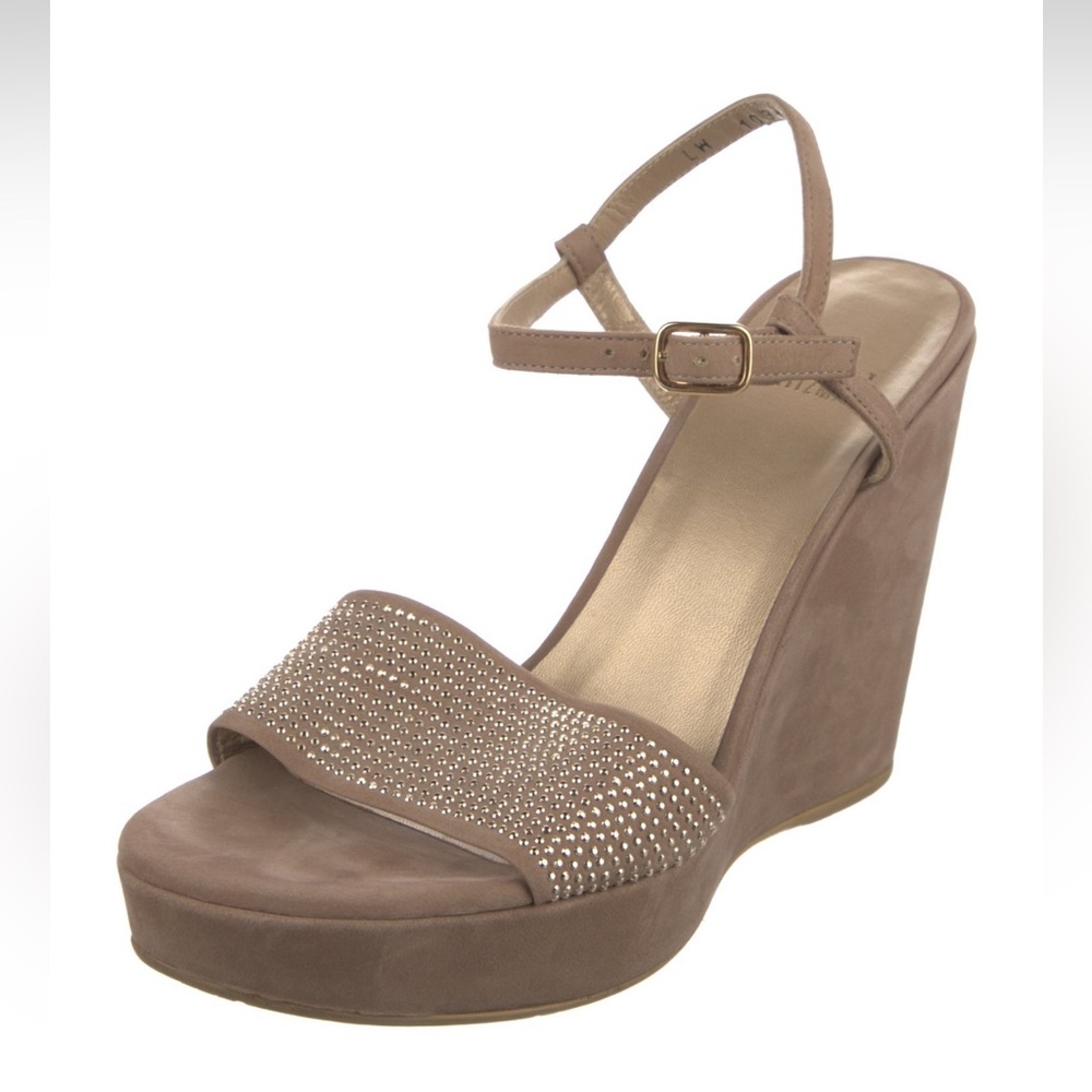 Stuart Weitzman Suede Crystal Embellishment Sandals Size 7